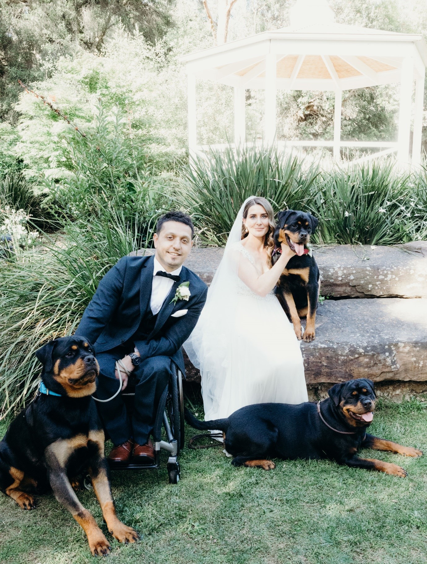 Julie Byrne Celebrant - Potters Reception - Crystal and Kadir's Wedding with their Puppies