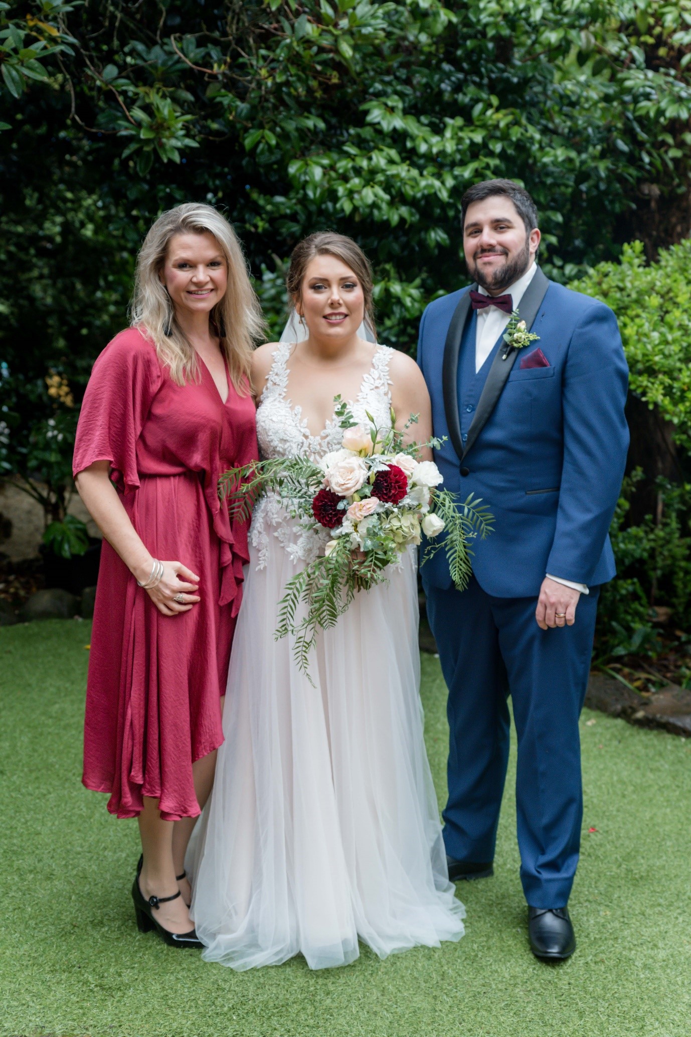 Julie Byrne with Jazmine and Travis - Lyrebird Falls Wedding Celebrant