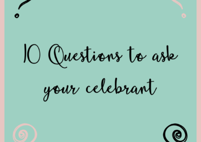 10 Questions to Ask Your Celebrant Before Booking